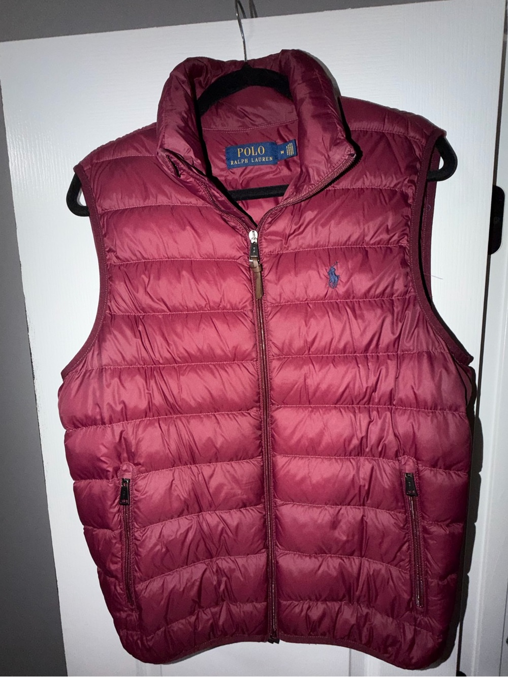 Polo by Ralph Lauren Men's Burgundy/Maroon Quilted Puffer Vest